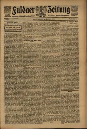 Dritte Ausgabe vom Samstag, den 12. Juni 1909.