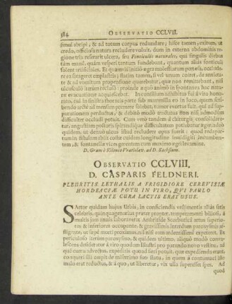 D. Casparis Feldneri