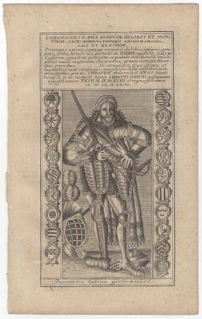 Christianus II. Dux Saxoniae Iuliaci et Montium, Sacri Romani Imperii Archimarscallus et Elector