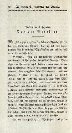 Siebenter Abschnitt. Von den Metallen