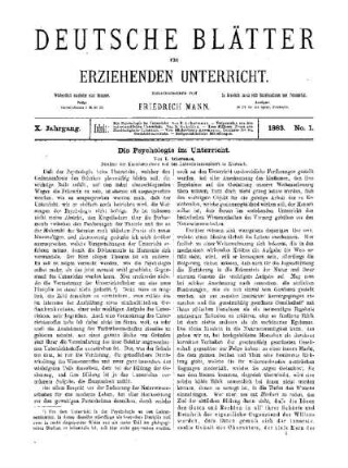 Die Psychologie im Unterricht