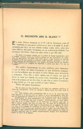 El documento José M. Blanco