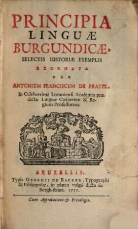 Principia linguae Burgundicae
