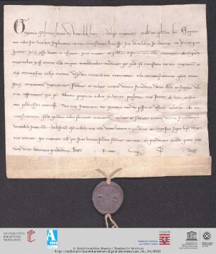 Urkunde : Papst Gregor IX. überträgt Kloster Lorsch dem Mainzer Erzbischof