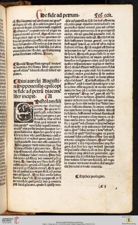 Liber der fide ad petrum diaconem