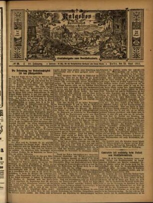 Ausgabe vom Sonntag, den 21. September 1913.