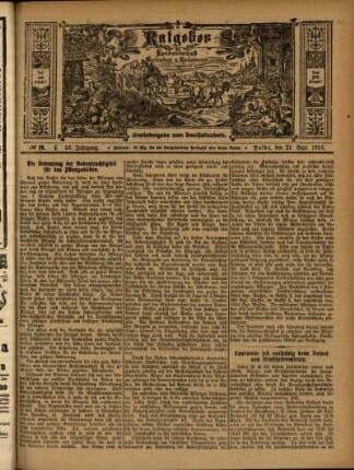 Ausgabe vom Sonntag, den 21. September 1913.