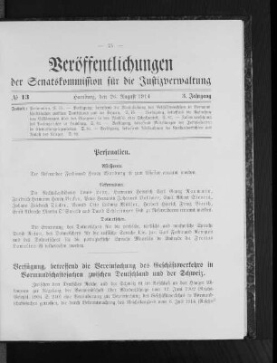 Verfügung, betreffend die Vereinfachung des Geschäftsverkehrs in Vormundschaftssachen zwischen Deutschland und der Schweiz
