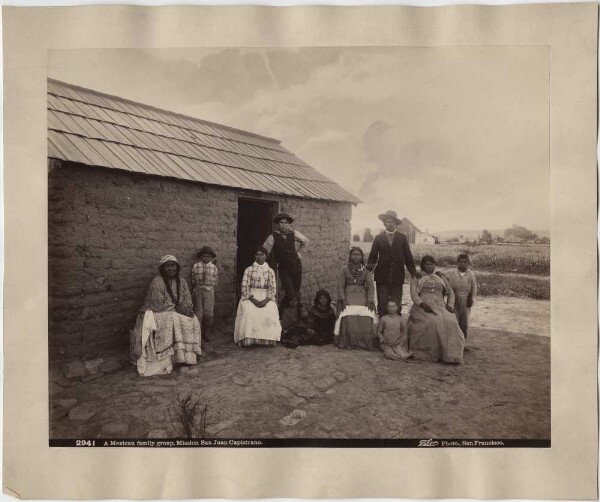 Mexican family in the Mission San Juan Capristano.