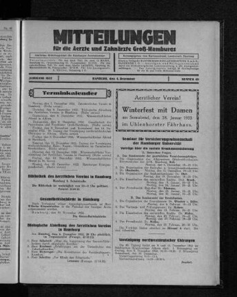 Jahrgang 1932, Hamburg, den 4. Dezember, Nummer 49
