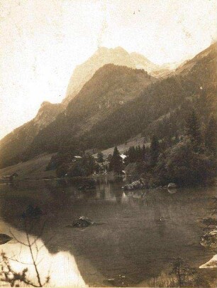 Oberbayern, Berchtesgadener Alpen. Hintersee gegen das Mühlsturzhorn