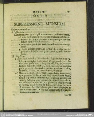 Tab. XXII. De Suppressione Mensium