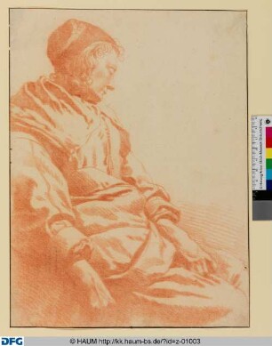 Sitzende Frau