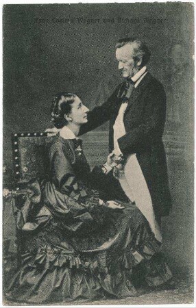 Richard Wagner (1813-1883) mit Frau Cosima