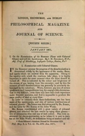 The London, Edinburgh, and Dublin philosophical magazine and journal of science. 41. 1871