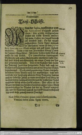 Epicedia : Sonderbahre Trost-Schrifft