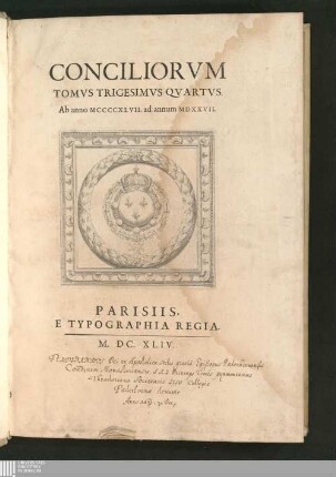 Tomvs Trigesimvs Qvartvs: Ab anno MCCCCXLVII. ad annum MDXXVII.