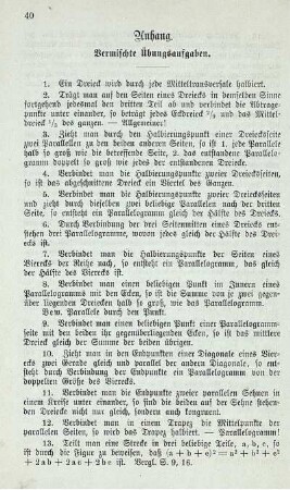 Anhang. Vermischte Übungsaufgaben.