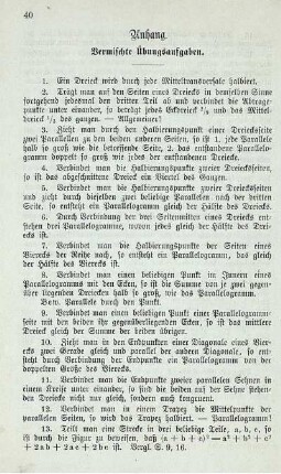 Anhang. Vermischte Übungsaufgaben.