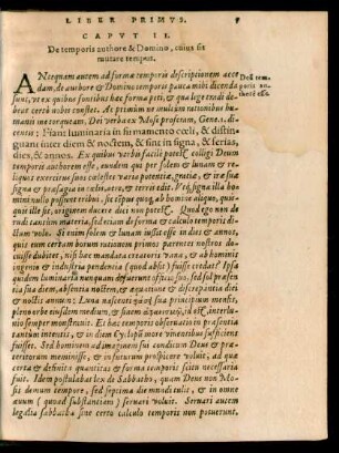 Caput II. De temporis authore & Domino, cuius sit mutare tempus.