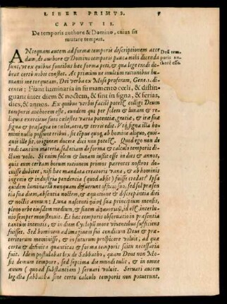 Caput II. De temporis authore & Domino, cuius sit mutare tempus.