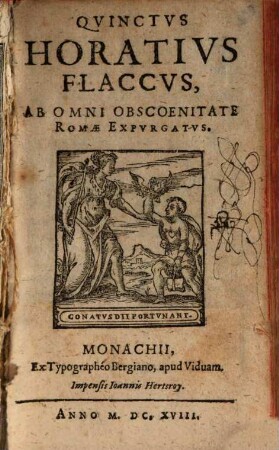 Horatius Flaccus ... expurgatus