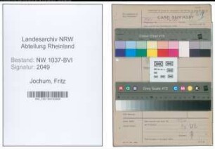 Entnazifizierung Fritz Jochum , geb. 19.06.1908 (Polizeibeamter)