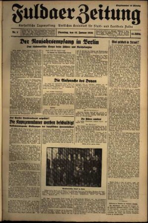 Ausgabe vom Dienstag, den 11. Januar 1938.
