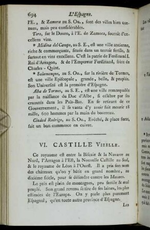 VI. Castille Vielle.