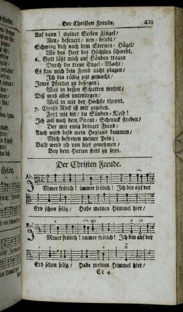 Der Christen Freude. - Erlangung seiner selbst. Das CLXIII. Gesang. - Lob- und Danck-Gesang.