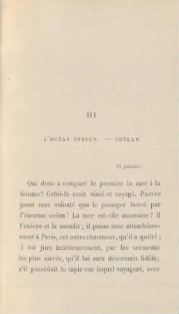 III. L' Océan Indien. - Ceylan