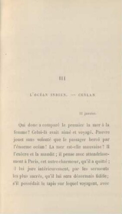 III. L' Océan Indien. - Ceylan