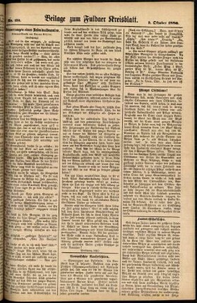 Zweite Ausgabe vom Samstag, den 09. Oktober 1886.