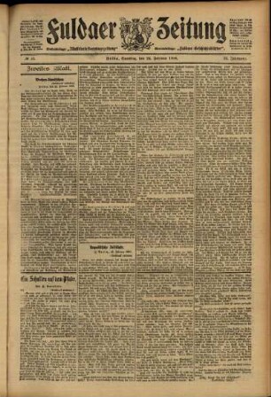 Zweite Ausgabe vom Samstag, den 24. Februar 1906.