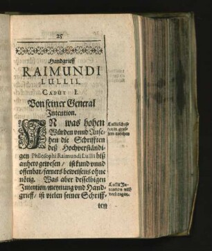 Handgrieff Raimundi Lullii. [Caput I. - X.]