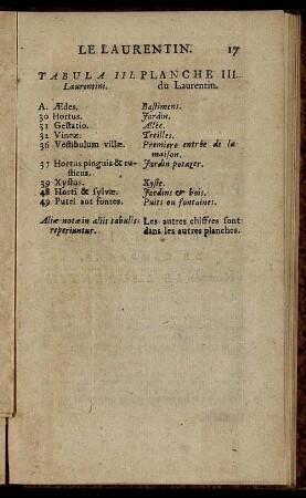 Tabula Laurentini III / Planche du Laurentin III