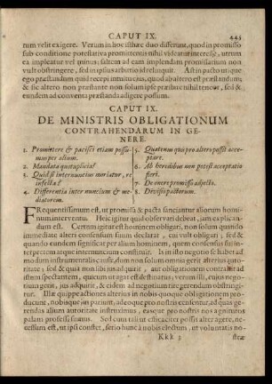 Caput IX. De Ministris Obligationum Contrahendarum In Genere.