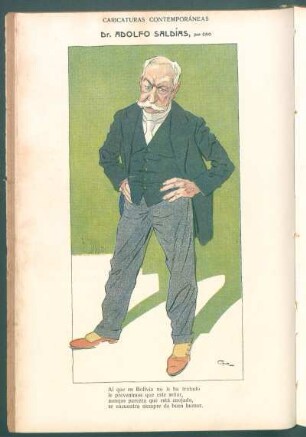 Caricaturas contemporáneas - Dr. Adolfo Saldías