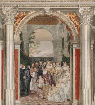 Empfang der Maria von Spanien (1528–1603) durch die Familie Ragazzoni 1581