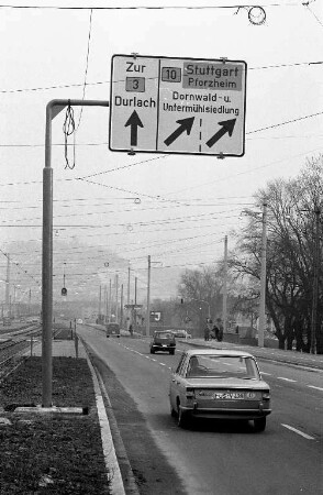 Verkehrsübergabe der südlichen Fahrbahn der Umgehungsstraße Durlach