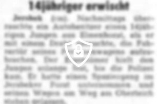 14jähriger erwischt