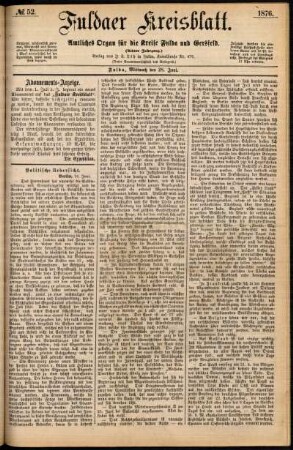 Ausgabe vom Mittwoch, den 28. Juni 1876.