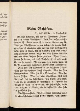 71-73, Meine Waschfrau