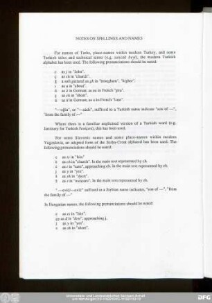 Notes On Spellings And Names