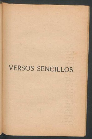 Versos sencillos