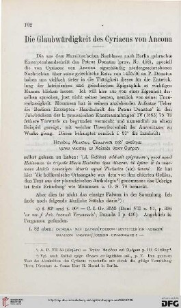 Die Glaubwürdigkeit des Cyriacus von Ancona