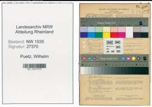 Entnazifizierung Wilhelm Puetz , geb. 05.05.1910 (Schlosser)
