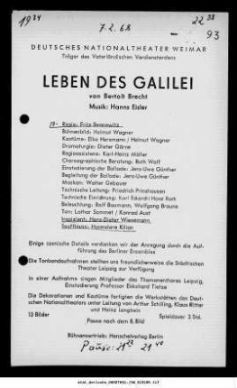 Leben des Galilei