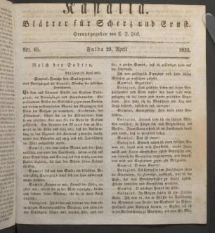 Ausgabe vom 25. April 1832.