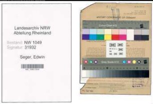 Entnazifizierung Edwin Seger , geb. 06.05.1914 (Polizeibeamter)